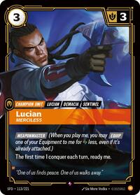 Lucian - Merciless — Riftbound Rare card