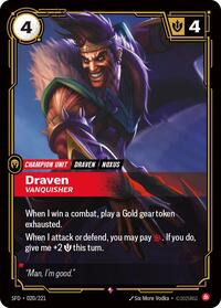Draven - Vanquisher — Riftbound Rare card