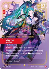Vayne - Hunter (Signature) — Riftbound Showcase card
