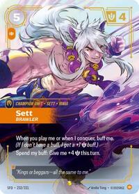 Sett - Brawler (Overnumbered) — Riftbound Showcase card