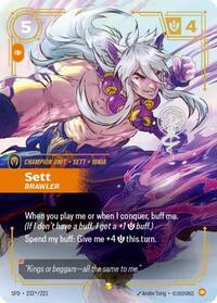 Sett - Brawler (Signature) — Riftbound Showcase card