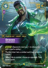 Draven - Audacious (Alternate Art) — Riftbound Showcase card