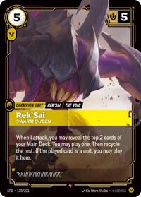 Rek'Sai - Swarm Queen — Riftbound Rare card