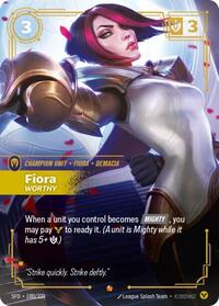 Fiora - Worthy — Riftbound Epic card