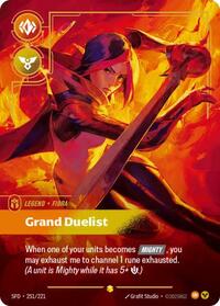 Fiora - Grand Duelist (Overnumbered) — Riftbound Showcase card