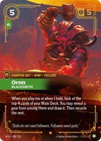 Ornn - Blacksmith — Riftbound Epic card