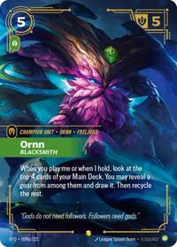 Ornn - Blacksmith (Alternate Art) — Riftbound Showcase card