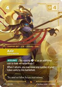 Azir - Sovereign — Riftbound Epic card