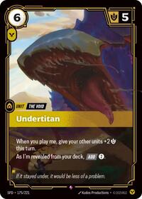 Undertitan — Riftbound Rare card
