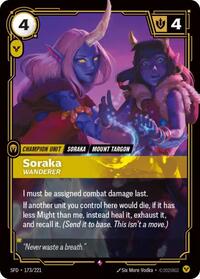 Soraka - Wanderer — Riftbound Rare card