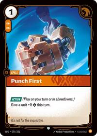 Punch First — Riftbound Common card