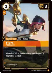 Fiora - Peerless — Riftbound Rare card