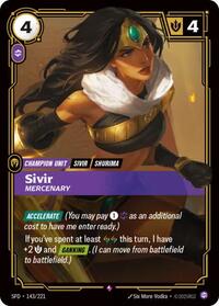 Sivir - Mercenary — Riftbound Rare card