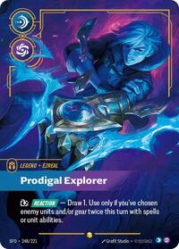 Ezreal - Prodigal Explorer (Overnumbered) — Riftbound Showcase card