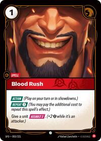 Blood Rush — Riftbound Common card