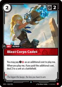 Blast Corps Cadet — Riftbound Uncommon card