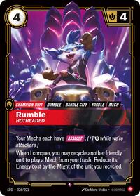 Rumble - Hotheaded — Riftbound Rare card