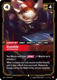 Rumble - Hotheaded (Alternate Art) — Riftbound Showcase card