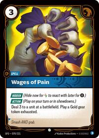 Wages of Pain — Riftbound Common card