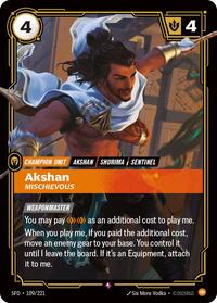 Akshan - Mischievous — Riftbound Rare card