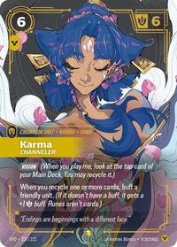 Karma - Channeler (Overnumbered) — Riftbound Showcase card