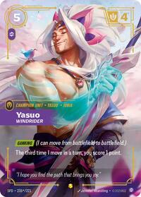 Yasuo - Windrider (Signature) — Riftbound Showcase card