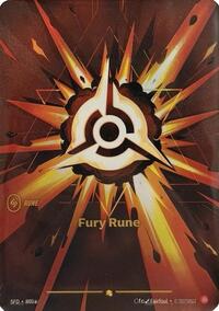 Fury Rune (R01a) — Riftbound Showcase card