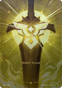 Order Rune (R06a) — Riftbound Showcase card