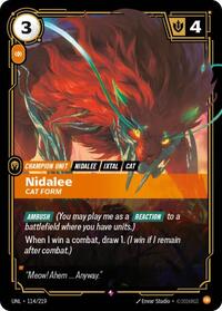 Nidalee - Cat Form — Riftbound Rare card