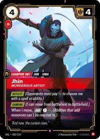 Jhin - Murderous Artist — Riftbound Rare card