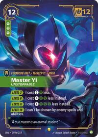 Master Yi - Unstoppable (Alternate Art) — Riftbound Showcase card