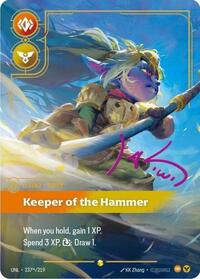 Poppy - Keeper of the Hammer (Signature) — Riftbound Unleashed Showcase card