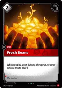 Fresh Beans — Riftbound Uncommon card