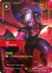 Vi - Hotheaded (Alternate Art) — Riftbound Showcase card