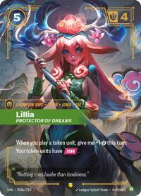 Lillia - Protector of Dreams (Alternate Art) — Riftbound Showcase card