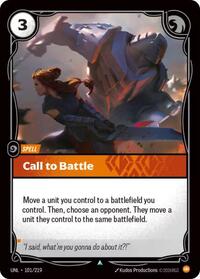 Call to Battle — Riftbound Uncommon card