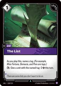 The List — Riftbound Uncommon card