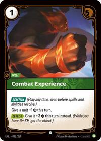 Combat Experience — Riftbound Common card