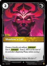 Shadow's Call — Riftbound Unleashed Uncommon card