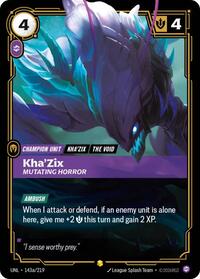 Kha'Zix - Mutating Horror (Alternate Art) — Riftbound Showcase card