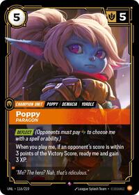 Poppy - Paragon — Riftbound Rare card