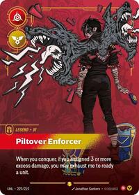 Vi - Piltover Enforcer (Overnumbered) — Riftbound Showcase card