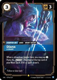 Diana - Lunari (Alternate Art) — Riftbound Showcase card