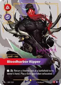 Pyke - Bloodharbor Ripper (Signature) — Riftbound Unleashed Showcase card