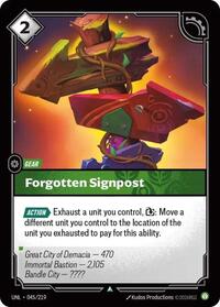 Forgotten Signpost — Riftbound Common card