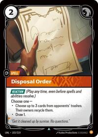 Disposal Order — Riftbound Uncommon card