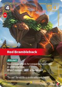 Red Brambleback (Alternate Art) — Riftbound Showcase card
