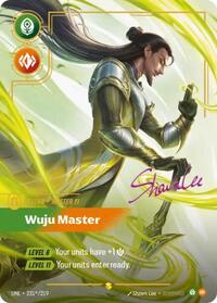 Master Yi - Wuju Master (Signature) — Riftbound Showcase card