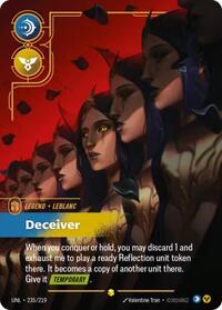 LeBlanc - Deceiver (Overnumbered) — Riftbound Showcase card