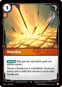 Repulse — Riftbound Unleashed Uncommon card